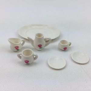 Fisher Price Playhouse Toy Plastic Tea Party Cup Saucer Serving Set Pretend Play